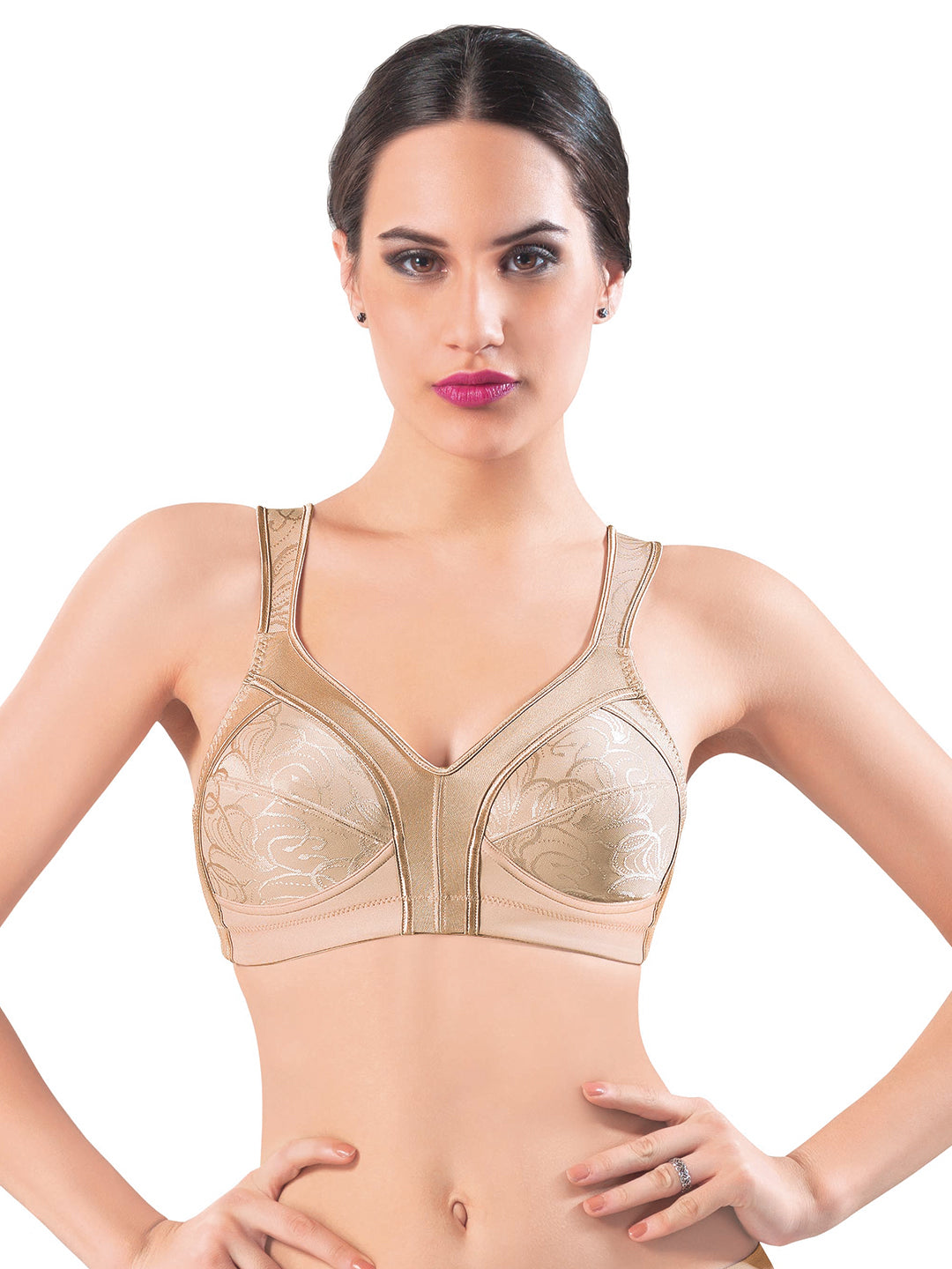 Full Coverage Seamed Cup Non Padded Fashion Bra | 61827