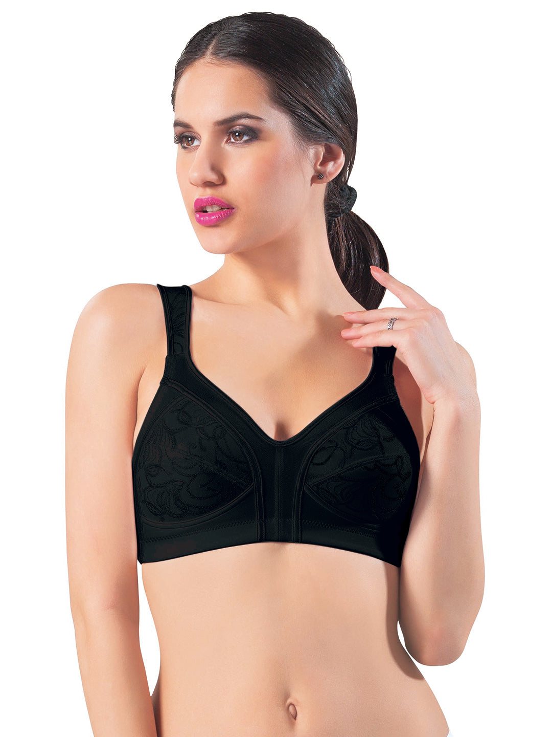 Full Coverage Seamed Cup Non Padded Fashion Bra | 61827
