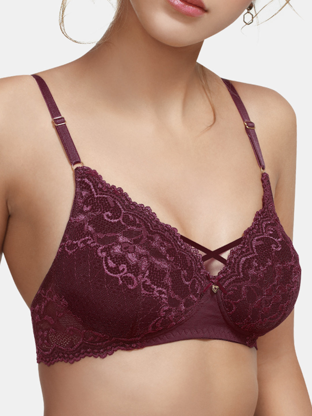 Medium Coverage Padded Nylon Lace Fashion Bra | DB 576