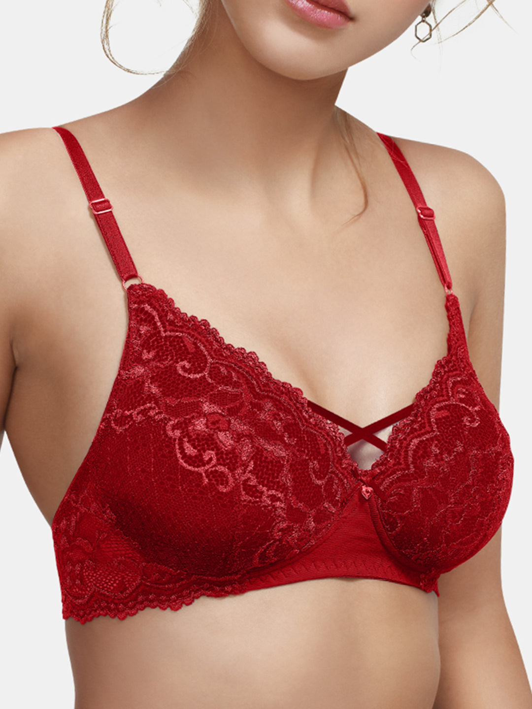 Medium Coverage Padded Nylon Lace Fashion Bra | DB 576