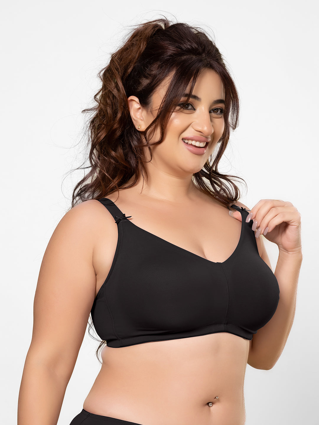 Lightweight Non-Padded Wirefree Full Coverage Minimizer Bra with Cushioned Straps and U-Back – DB 021