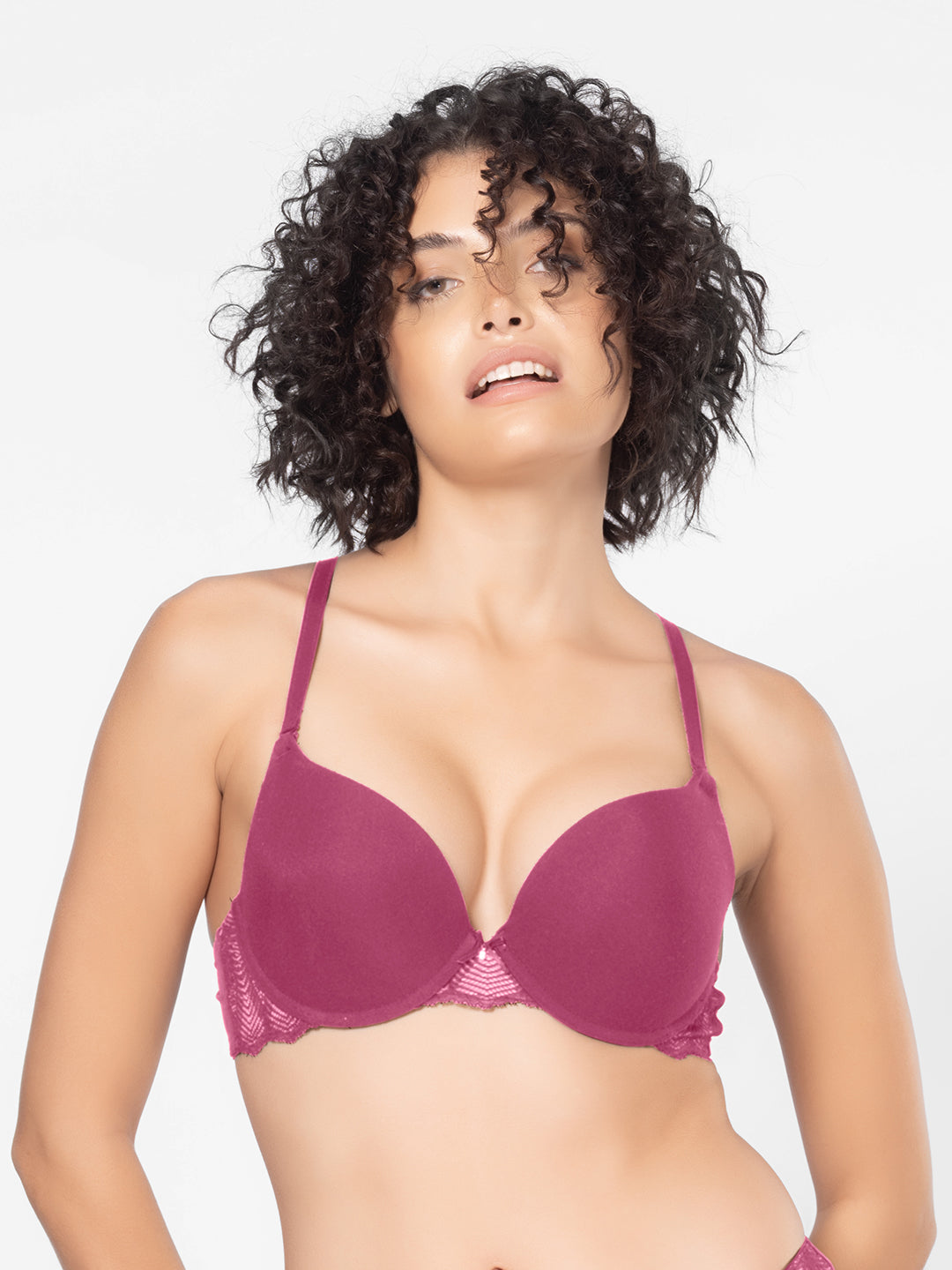 Lightweight Push-Up Wired Low Coverage Tencel Modal Bra with Detachable Straps and U-Back – DB 027