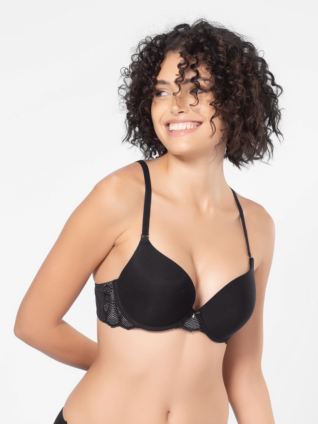 Lightweight Push-Up Wired Low Coverage Tencel Modal Bra with Detachable Straps and U-Back – DB 027