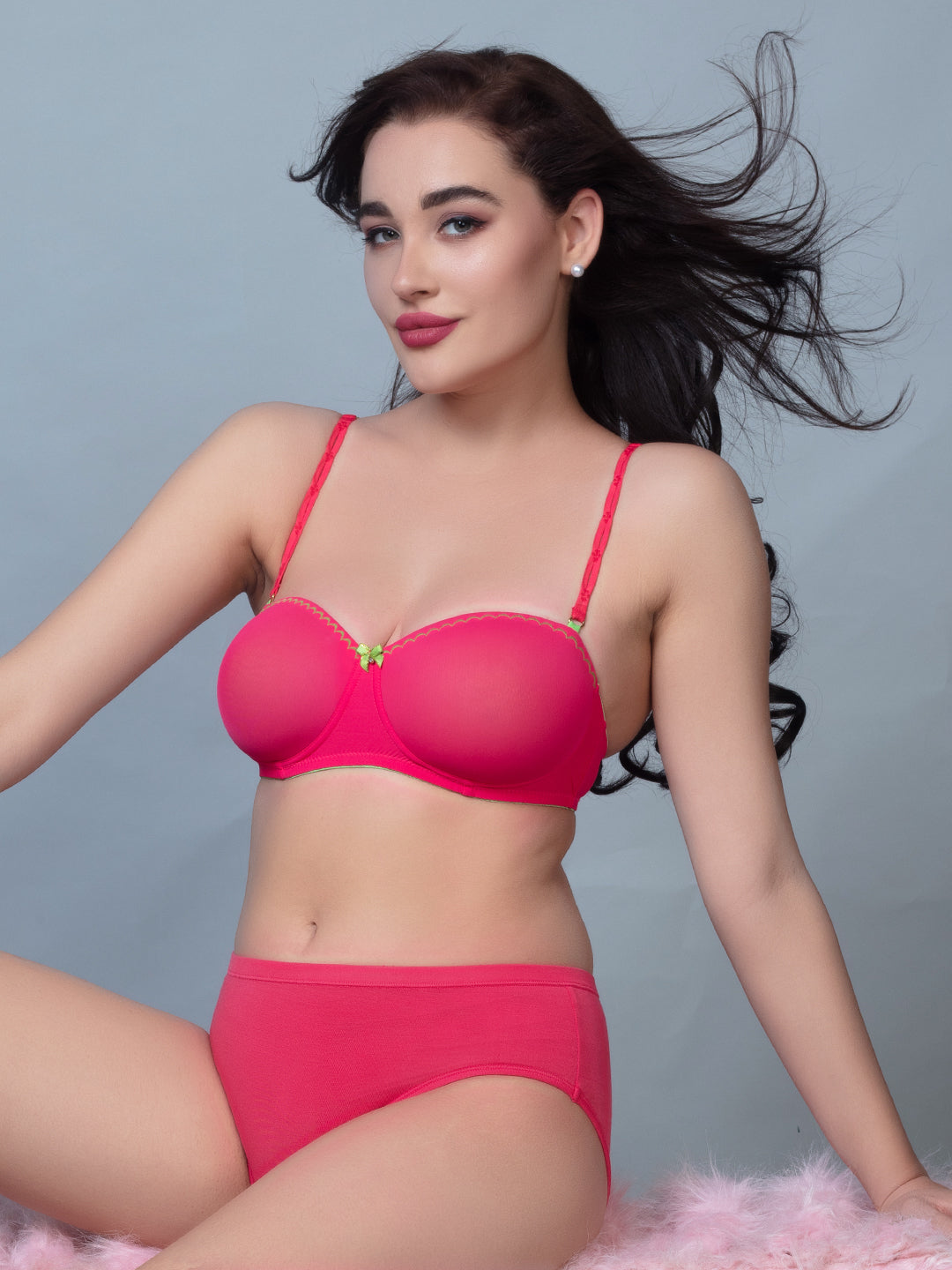 Padded Nylon Medium Coverage Fashion Bra | DB 530