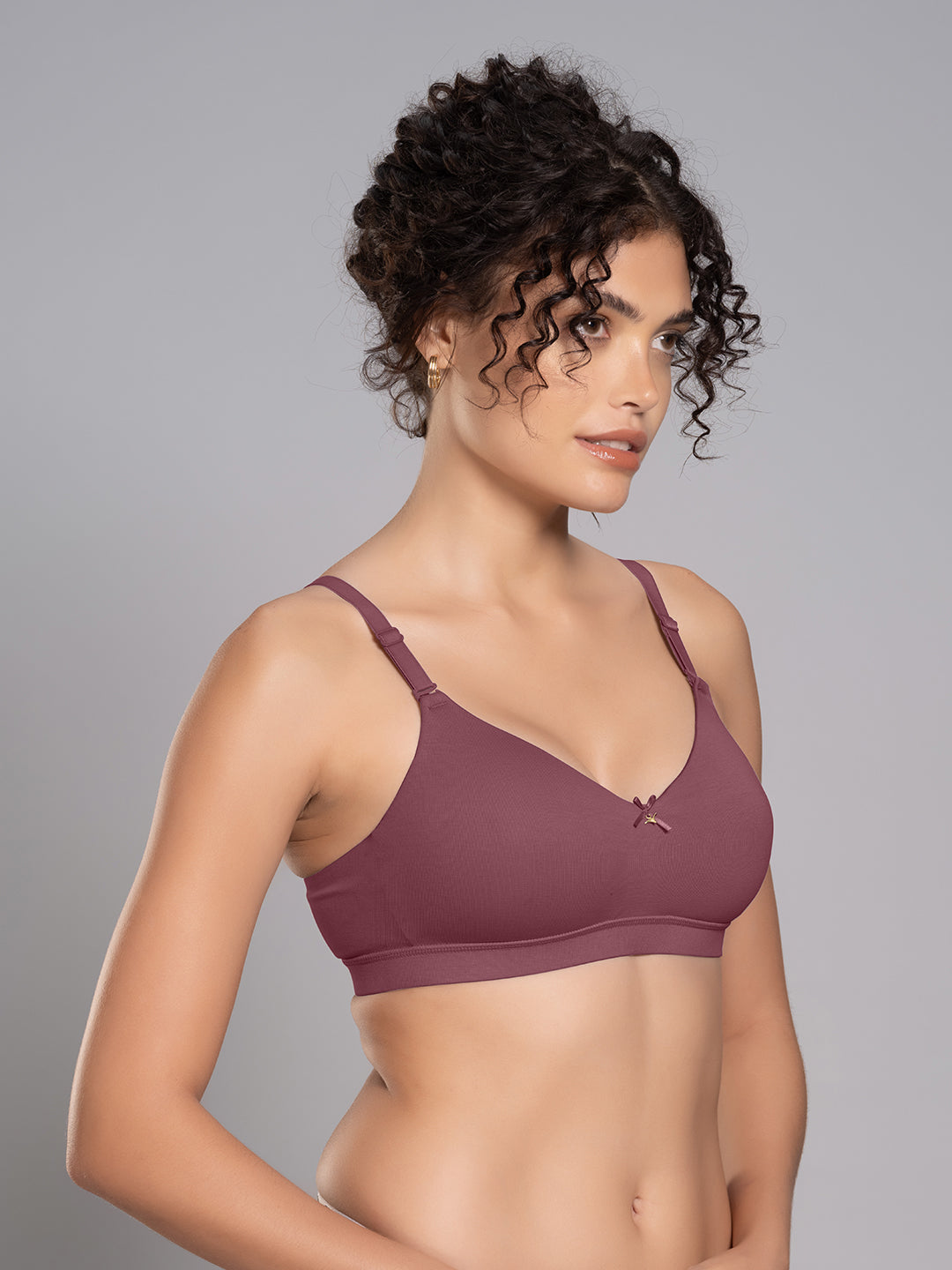 Cotton Padded Full Coverage Bra with Detachable Straps | DB 544