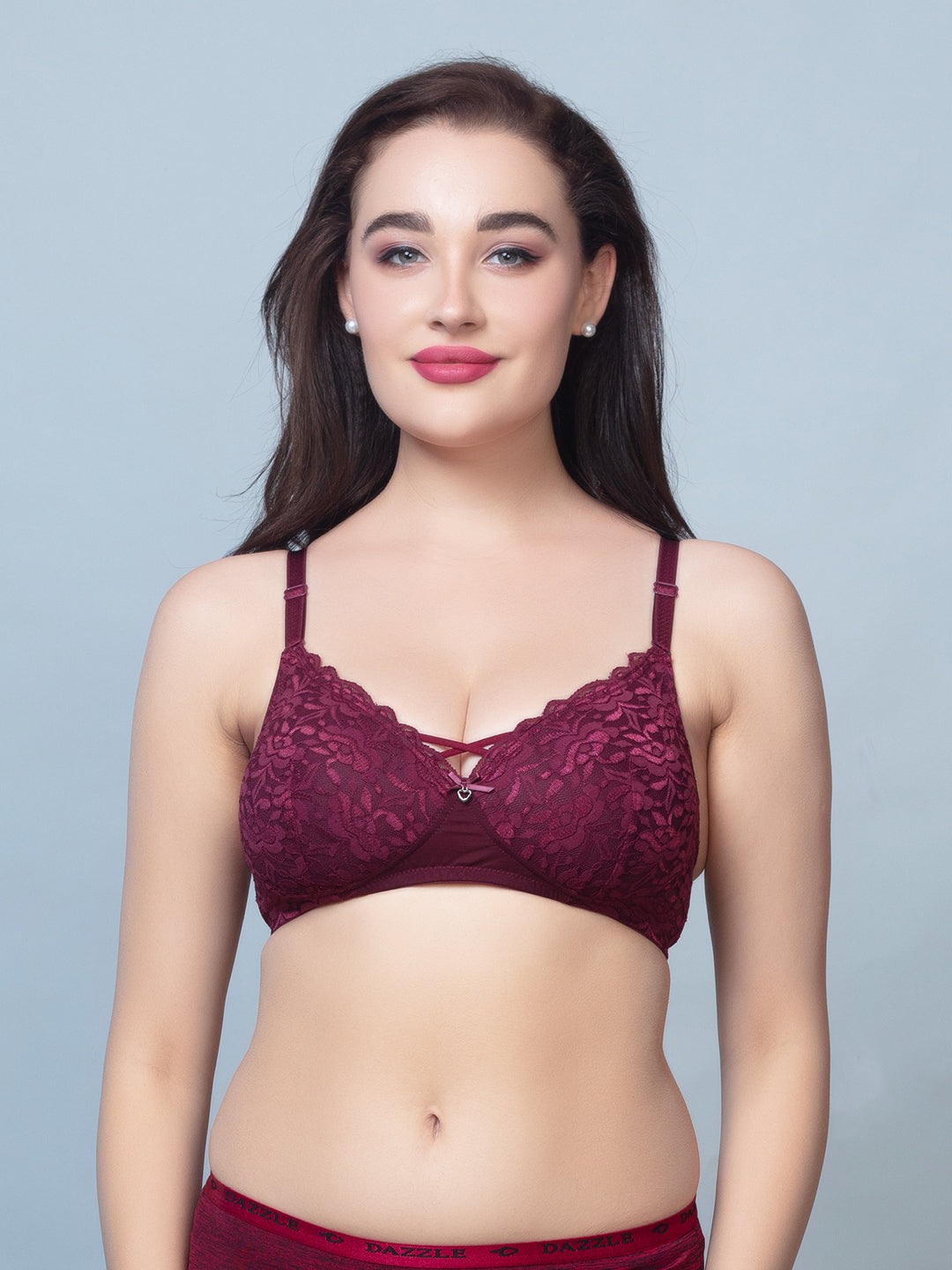 Medium Coverage Padded Nylon Lace Fashion Bra | DB 576