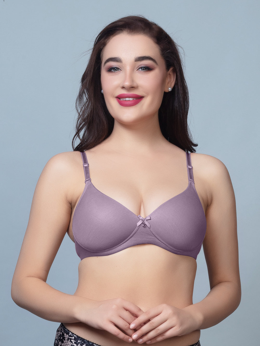 Thick Padded T Shirt Bra with Detachable Straps - DB 512