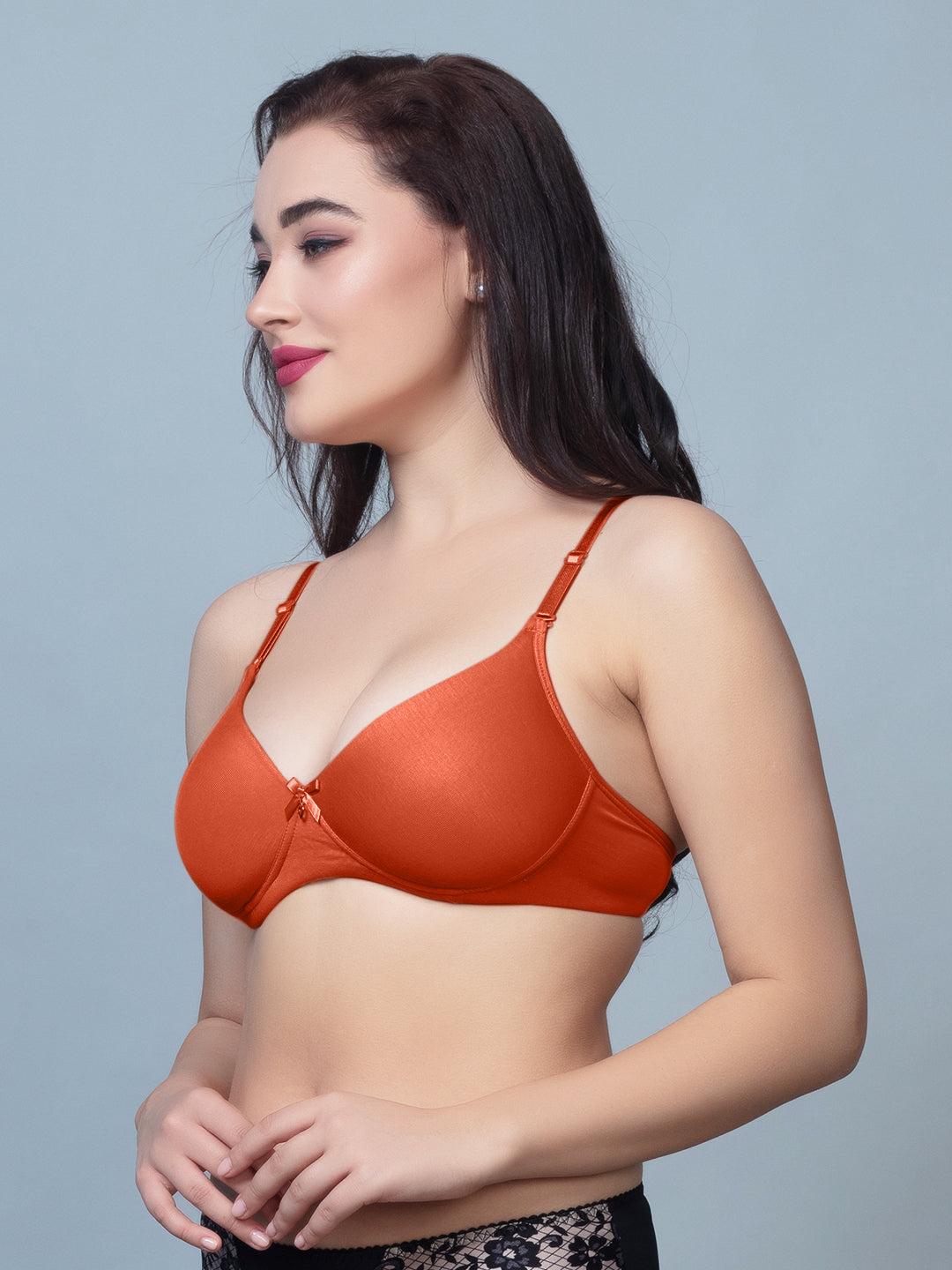 Thick Padded T Shirt Bra with Detachable Straps - DB 512