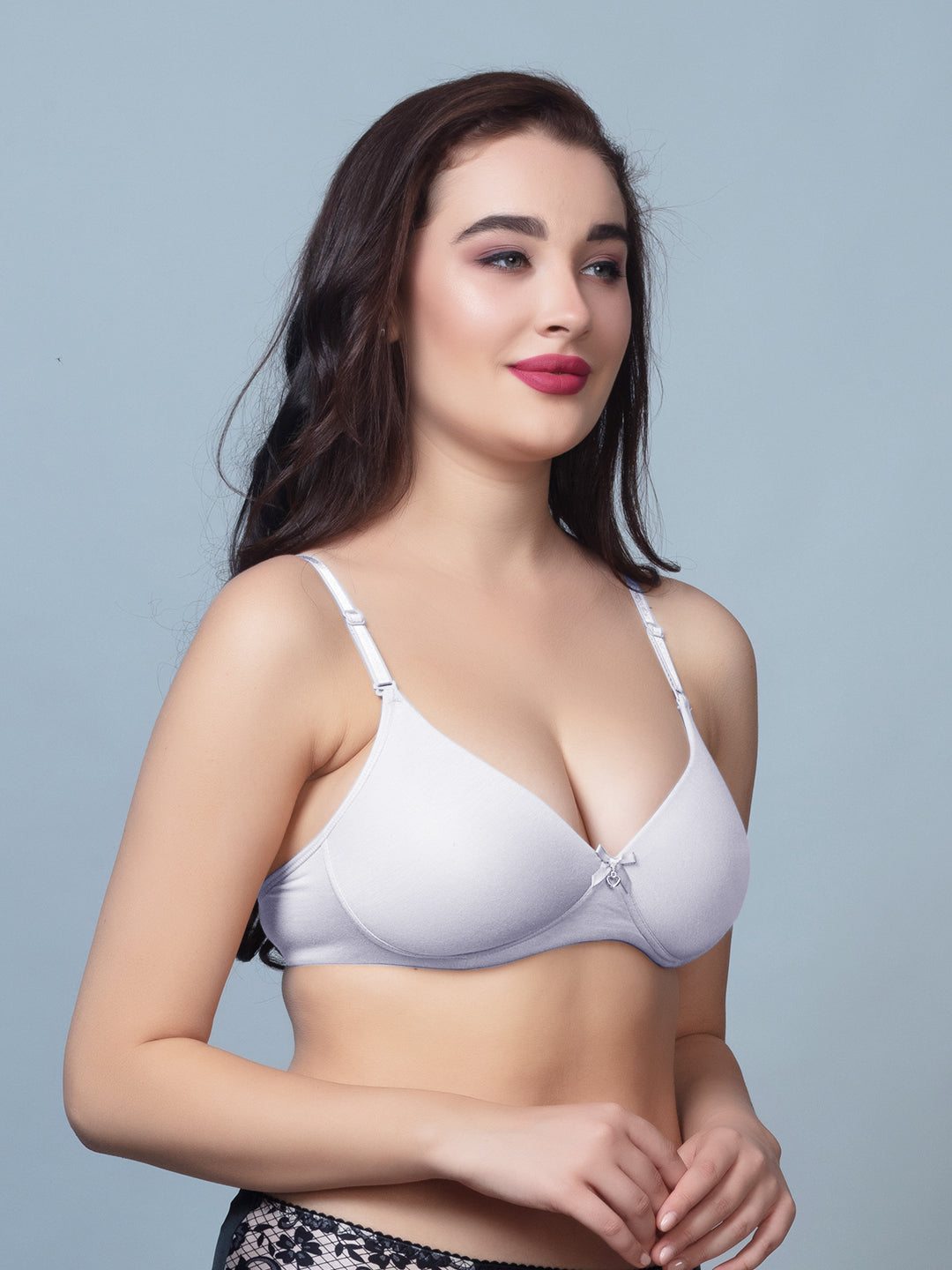 Thick Padded T Shirt Bra with Detachable Straps - DB 512
