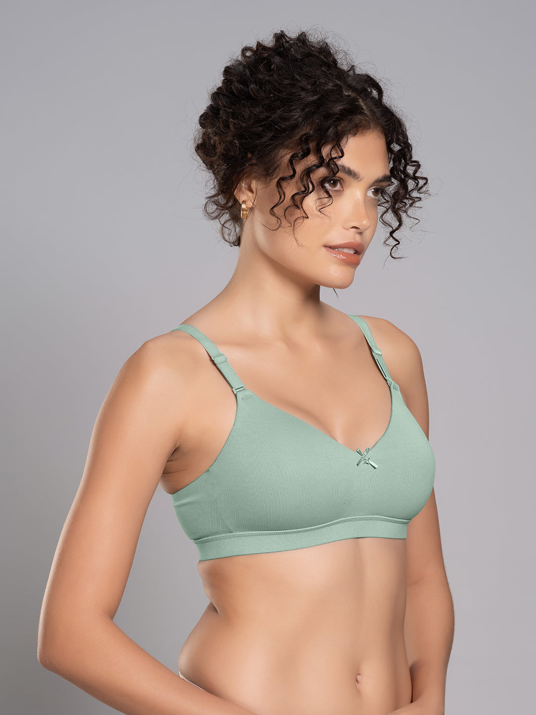Cotton Padded Full Coverage Bra with Detachable Straps | DB 544