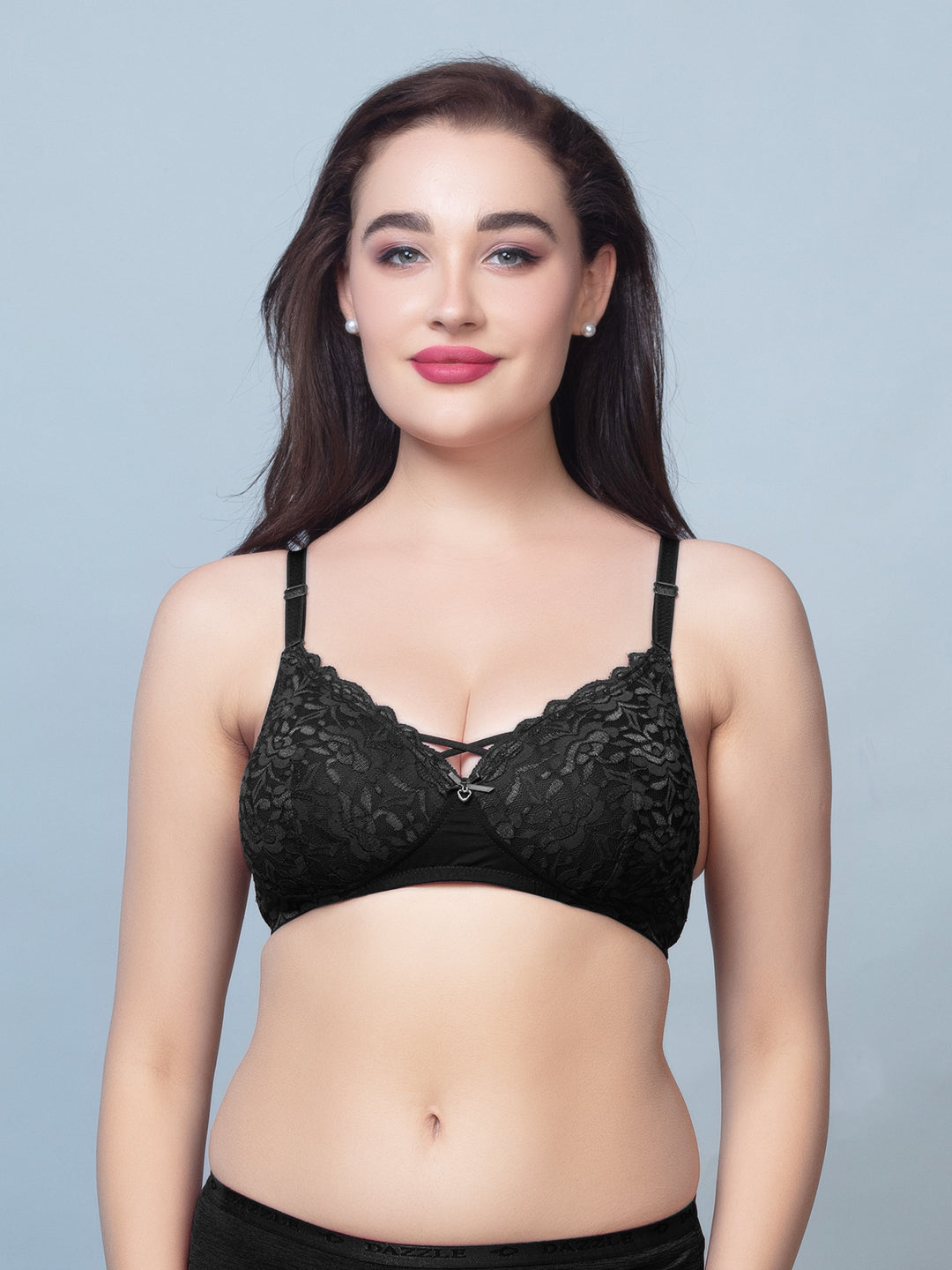 Medium Coverage Padded Nylon Lace Fashion Bra | DB 576