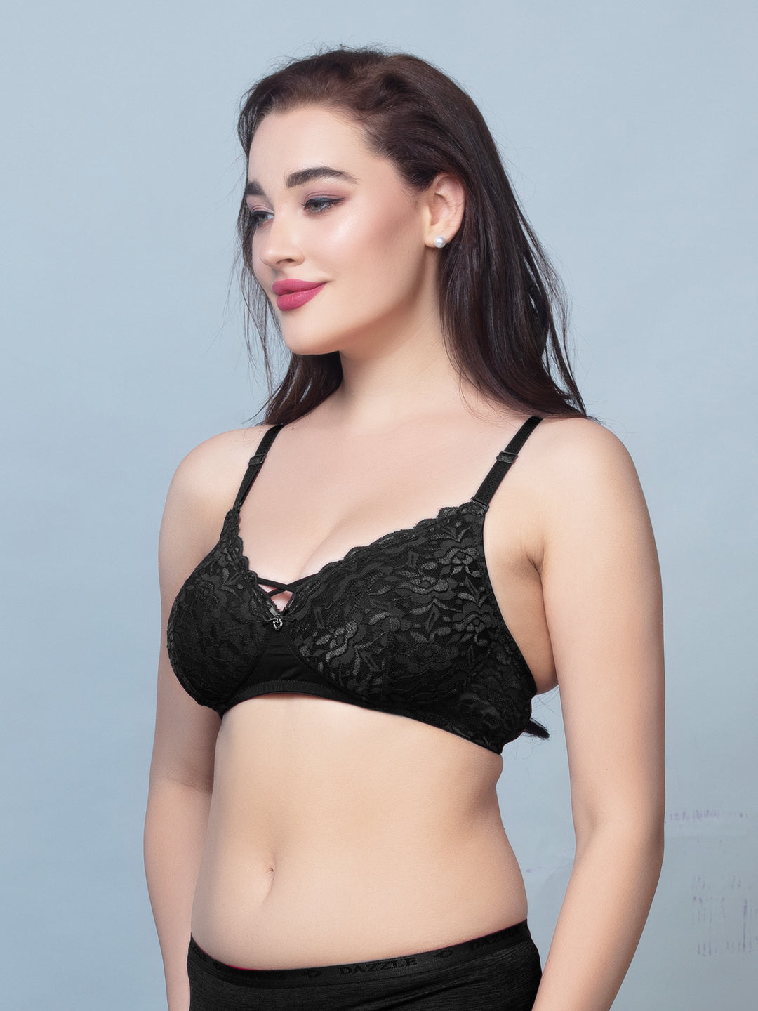 Medium Coverage Padded Nylon Lace Fashion Bra | DB 576