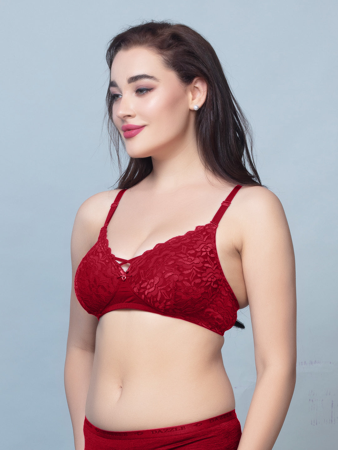 Medium Coverage Padded Nylon Lace Fashion Bra | DB 576