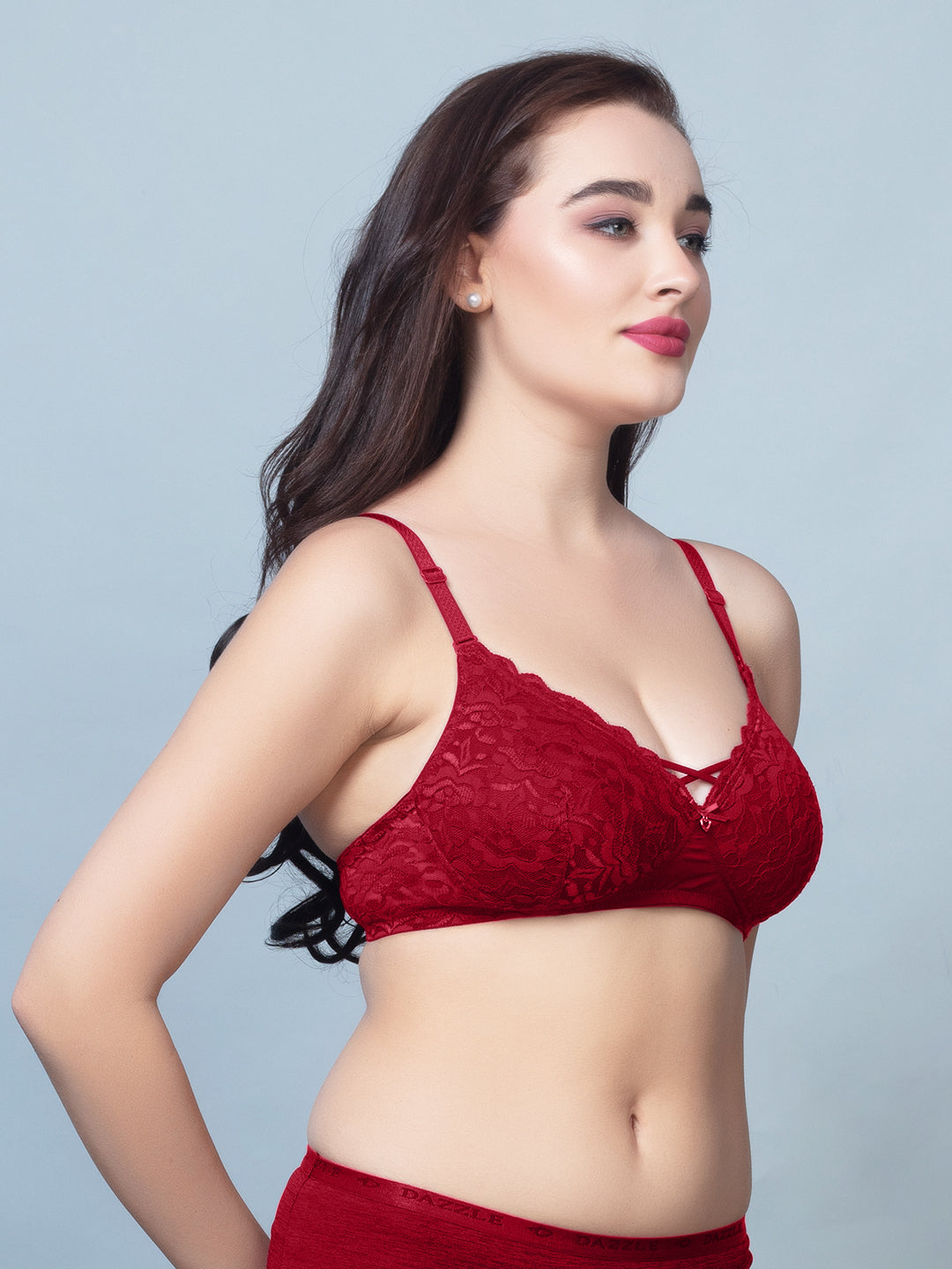 Medium Coverage Padded Nylon Lace Fashion Bra | DB 576