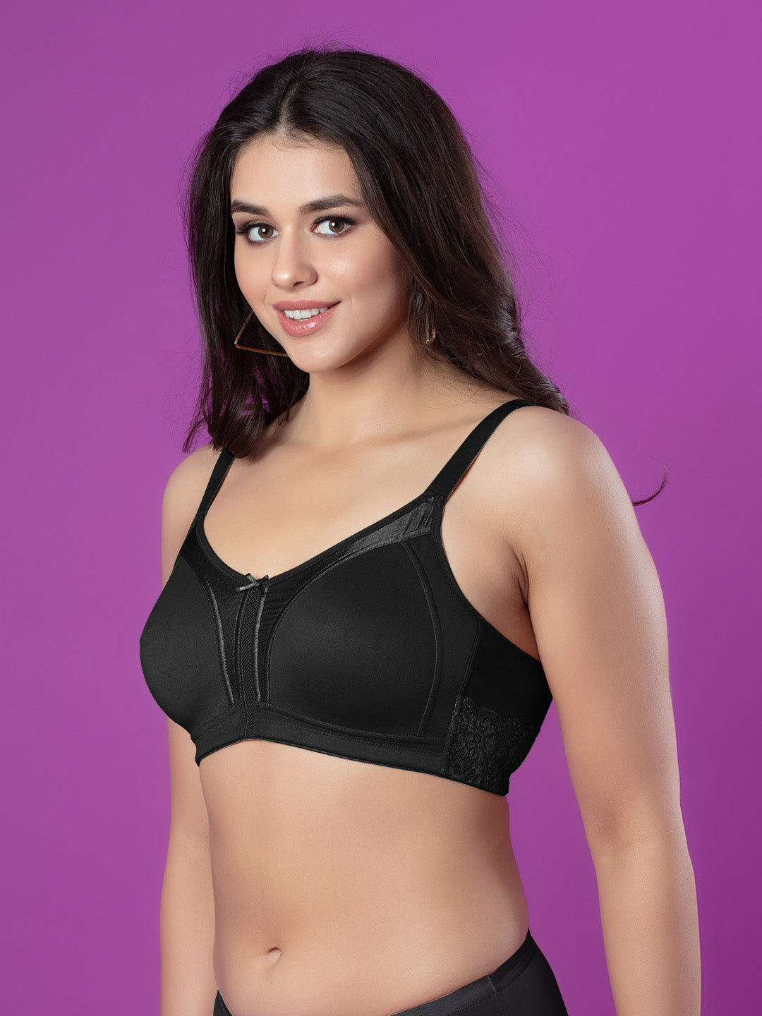 Full-Coverage-Non-Padded-Bridal-Fashion-Bra-DB-589-Black-Left