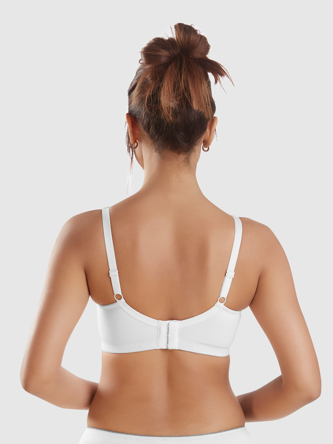 Full-Coverage-Non-Padded-Supima-Cotton-Moulded-Bra-DB-363-White-Back