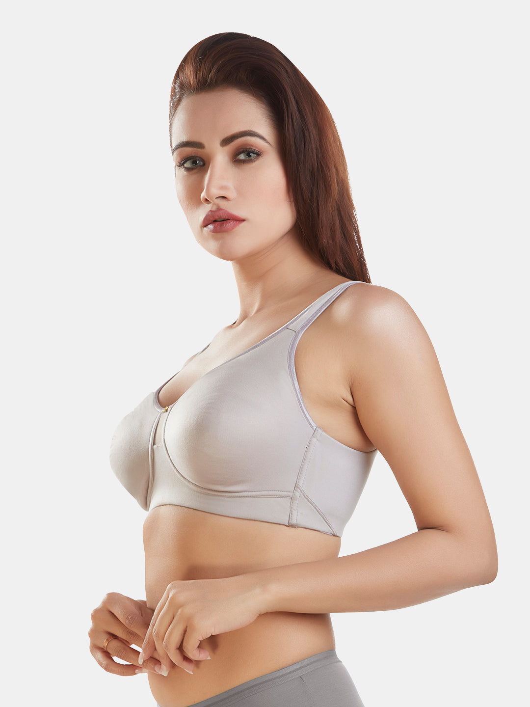 Full-Coverage-Padded-Everyday-T-Shirt-Bra-DB-362-Grey-Left