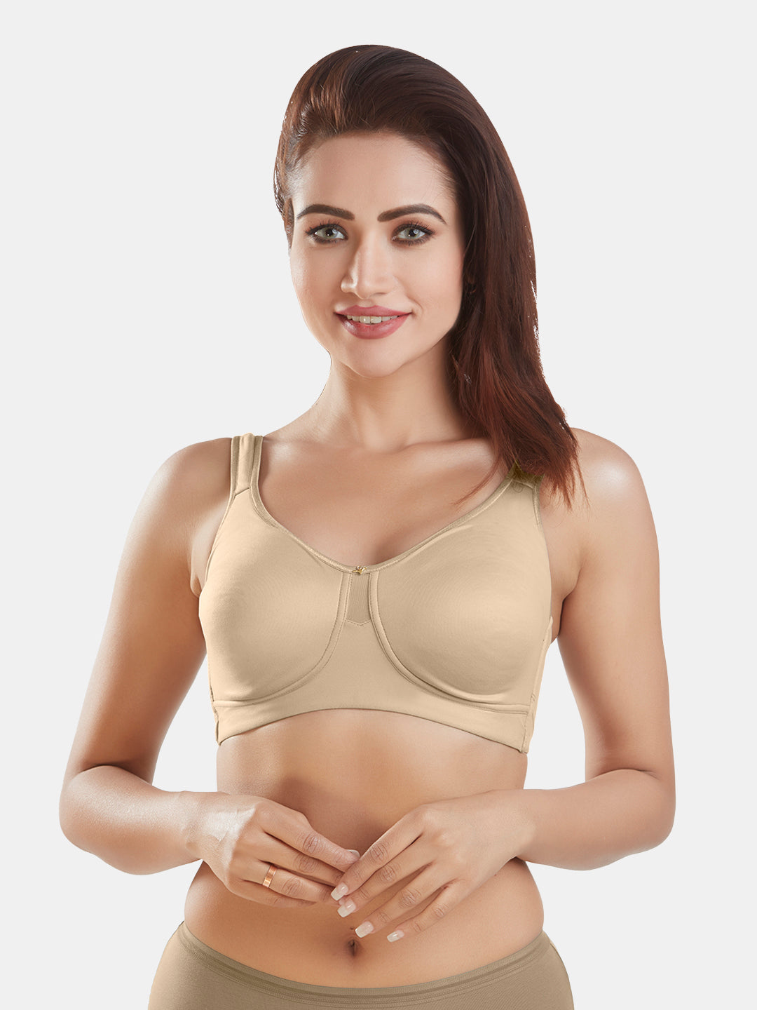 Full-Coverage-Padded-Everyday-T-Shirt-Bra-DB-362-Skin-Front