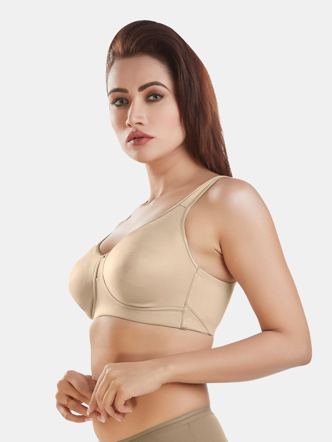 Full-Coverage-Padded-Everyday-T-Shirt-Bra-DB-362-Skin-Left