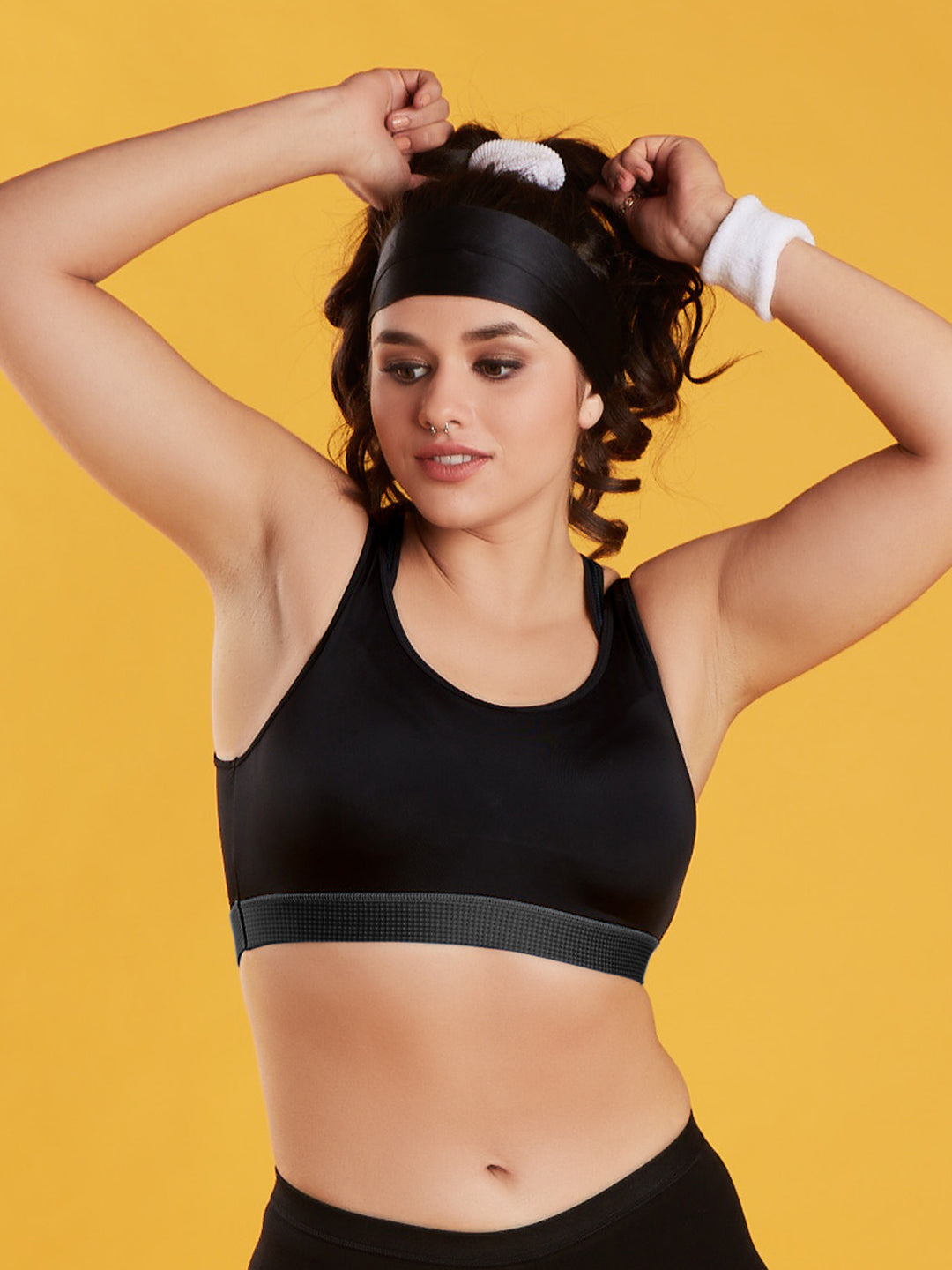 Full-Coverage-Slip-On-High-Impact-Sports-Bra-DB-002-Black-Lifestyle