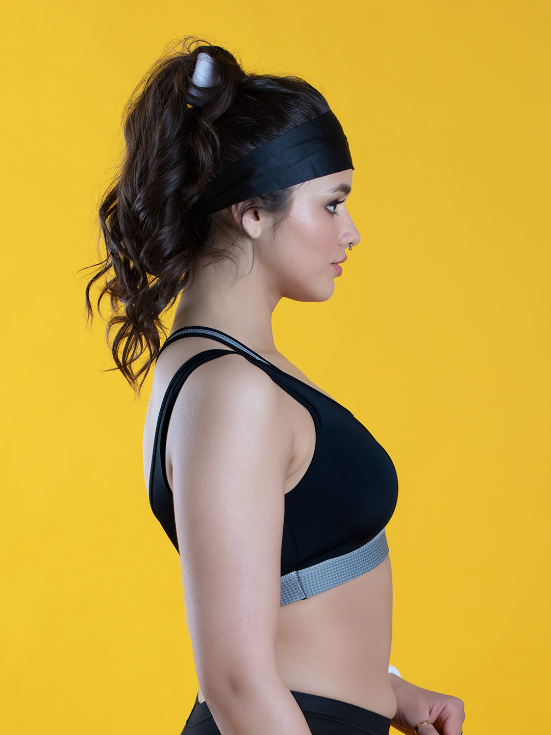 Full-Coverage-Slip-On-High-Impact-Sports-Bra-DB-002-Grey-Right