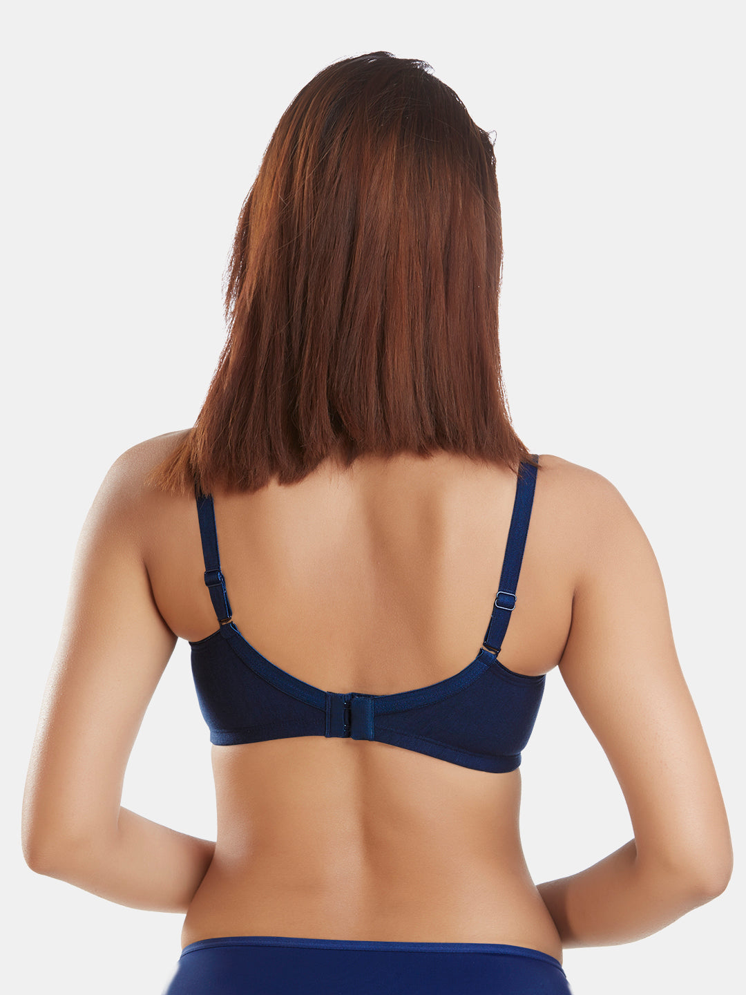 Non-Padded-Full-Coverage-Cotton-Bra-DB-344-NavyBlue-Back