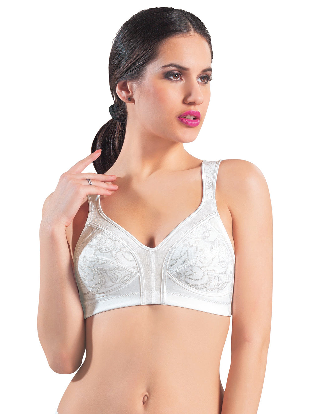Full Coverage Seamed Cup Non Padded Fashion Bra | 61827