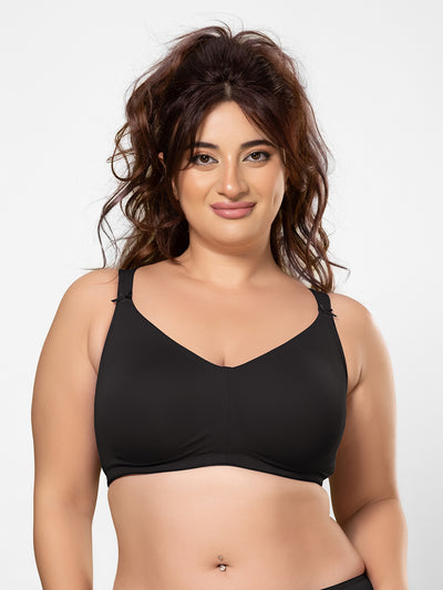 Lightweight Non-Padded Wirefree Full Coverage Minimizer Bra with Cushioned Straps and U-Back – DB 021