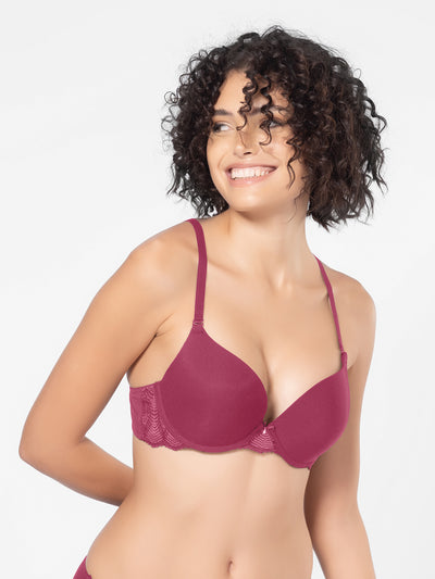 Lightweight Push-Up Wired Low Coverage Tencel Modal Bra with Detachable Straps and U-Back – DB 027