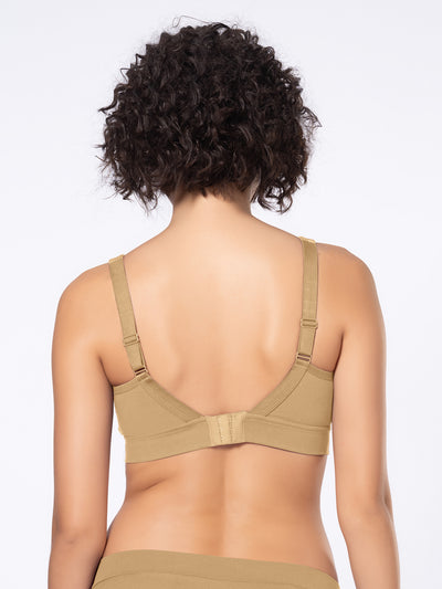 Lightly Padded Wirefree Full Coverage Nylon Spandex Bra with Cushioned Straps and U-Back – DB 030