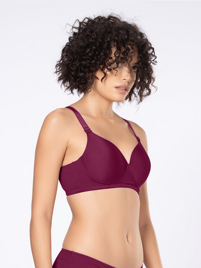 Padded Wirefree Medium Coverage Polyamide Spandex Bra with Shiny Adjustable Straps and U-Back – DB 031