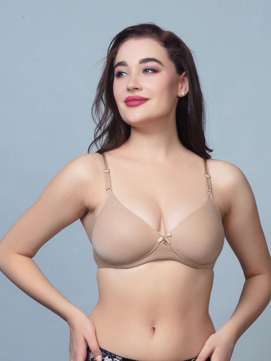 Thick Padded T Shirt Bra with Detachable Straps - DB 512