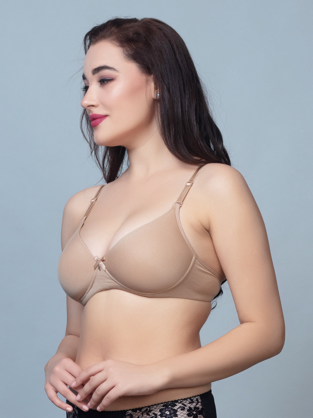 Thick Padded T Shirt Bra with Detachable Straps - DB 512