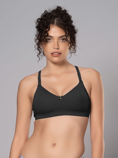 Cotton Padded Full Coverage Bra with Detachable Straps | DB 544
