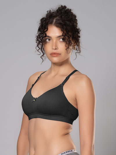 Cotton Padded Full Coverage Bra with Detachable Straps | DB 544