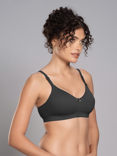 Cotton Padded Full Coverage Bra with Detachable Straps | DB 544