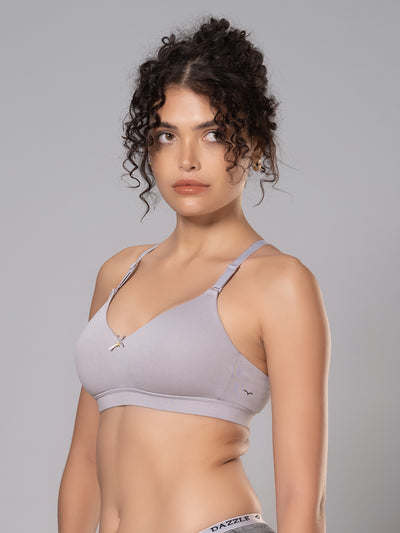 Cotton Padded Full Coverage Bra with Detachable Straps | DB 544
