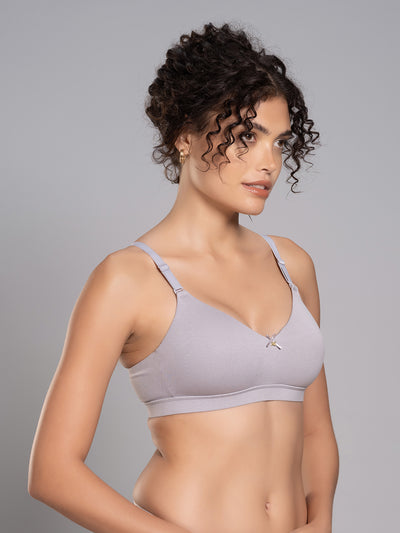 Cotton Padded Full Coverage Bra with Detachable Straps | DB 544