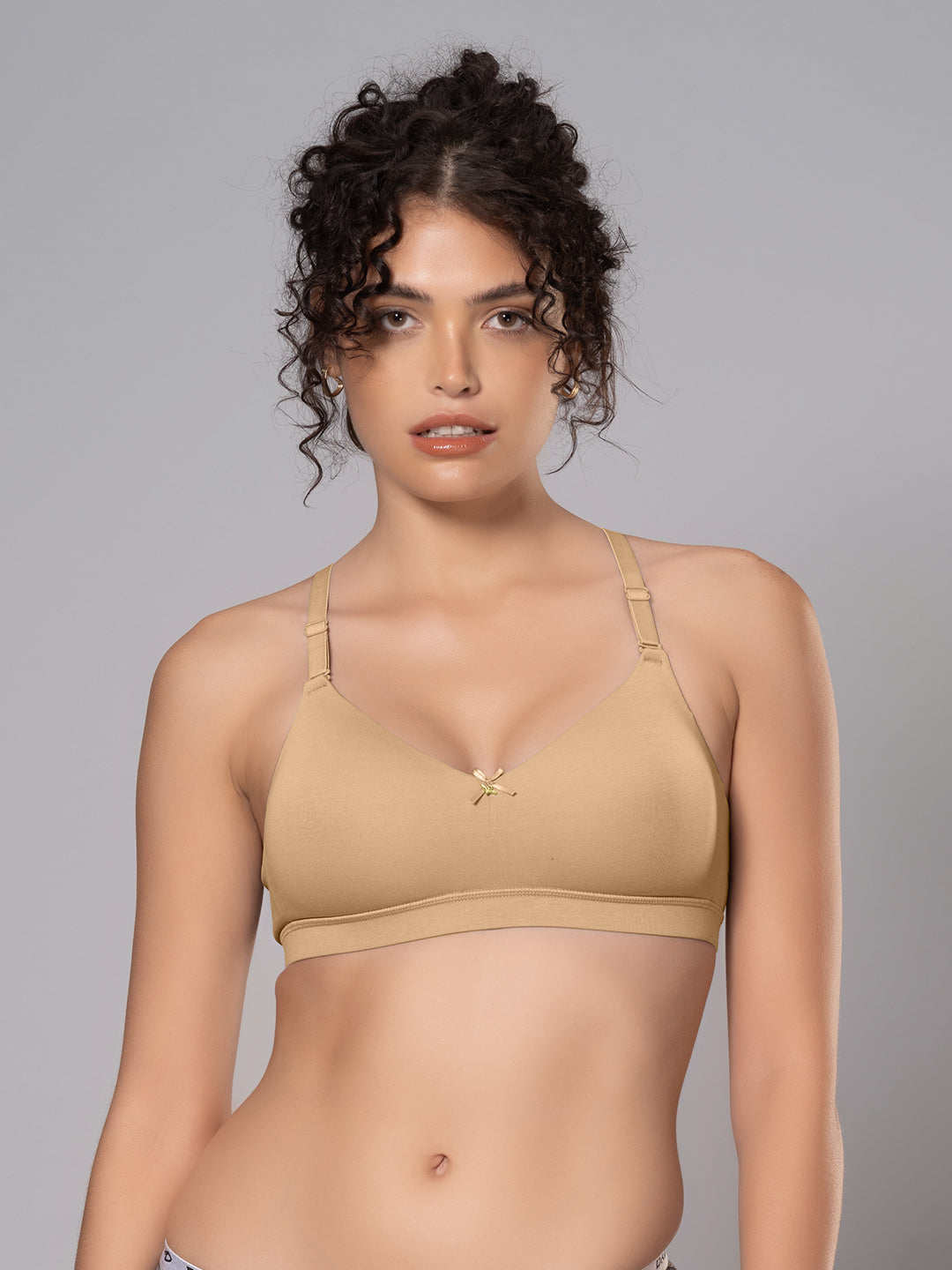 Cotton Padded Full Coverage Bra with Detachable Straps | DB 544