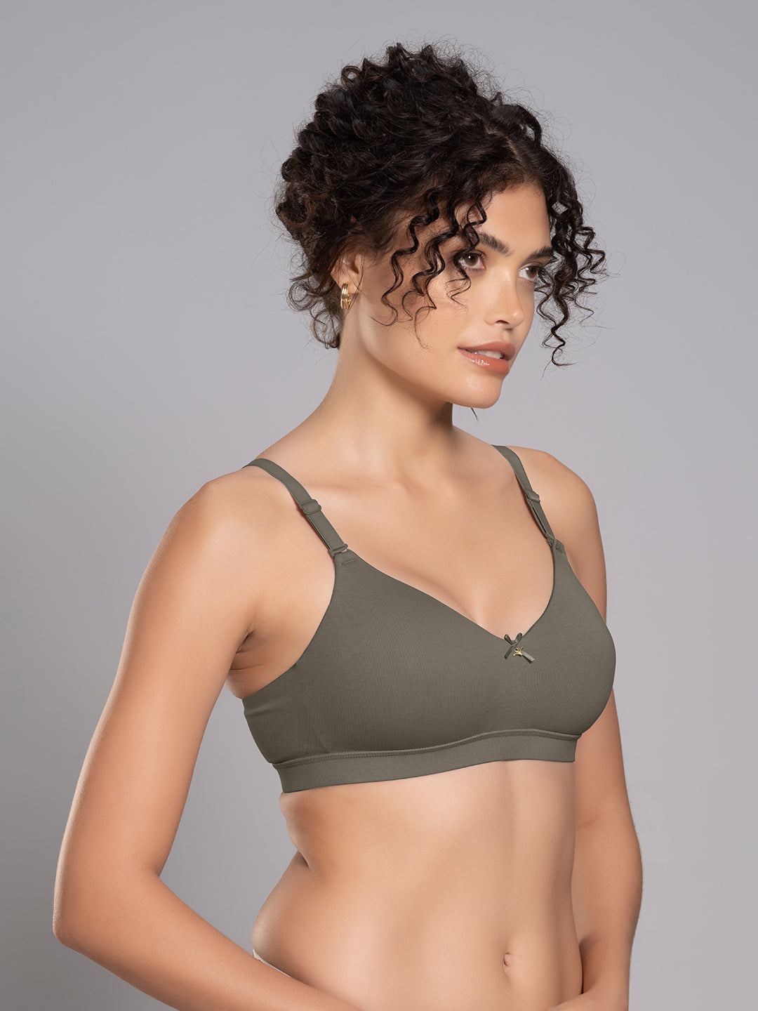 Cotton Padded Full Coverage Bra with Detachable Straps | DB 544