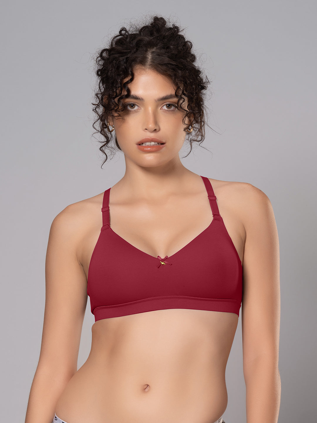 Cotton Padded Full Coverage Bra with Detachable Straps | DB 544