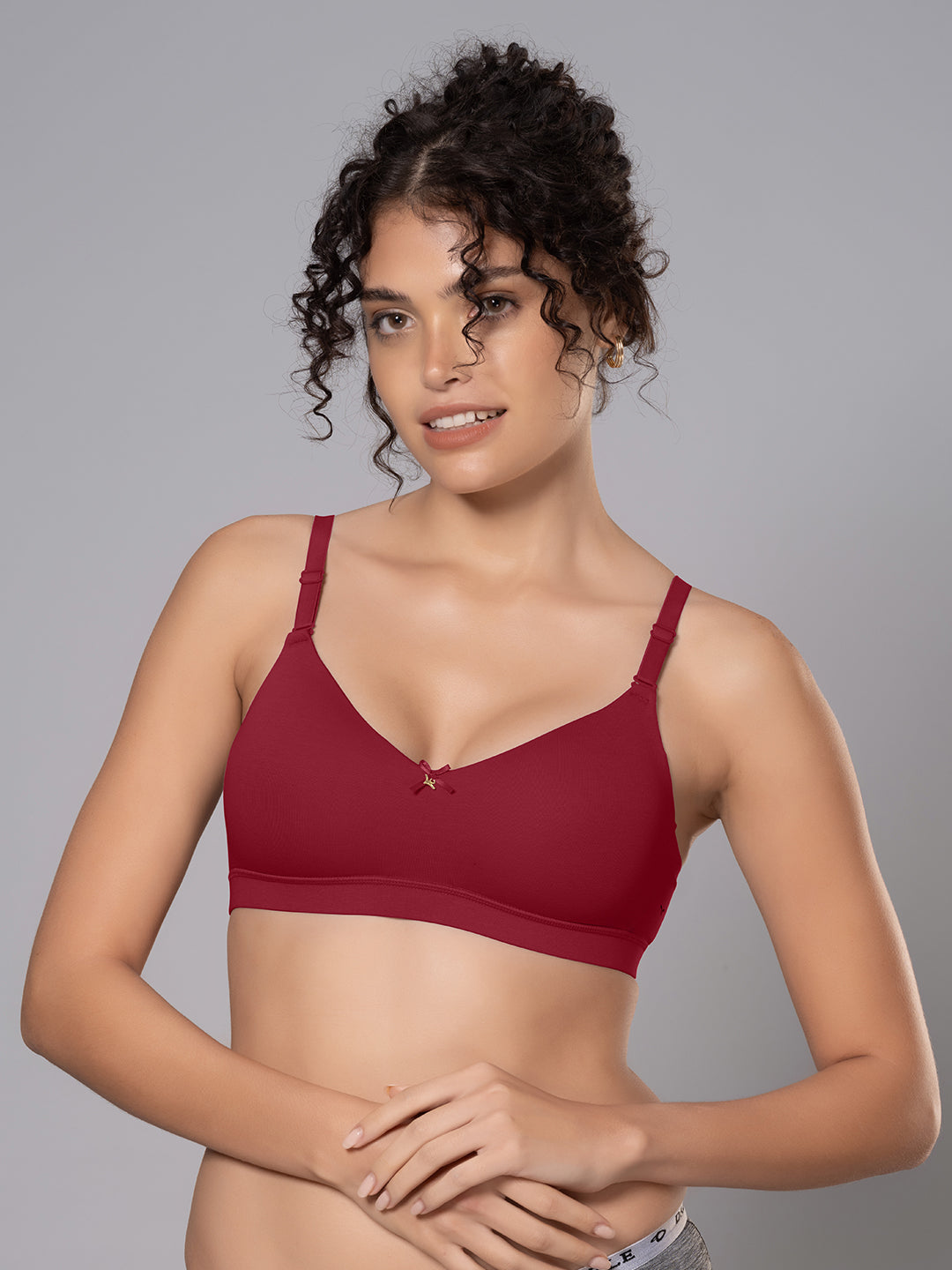 Cotton Padded Full Coverage Bra with Detachable Straps | DB 544