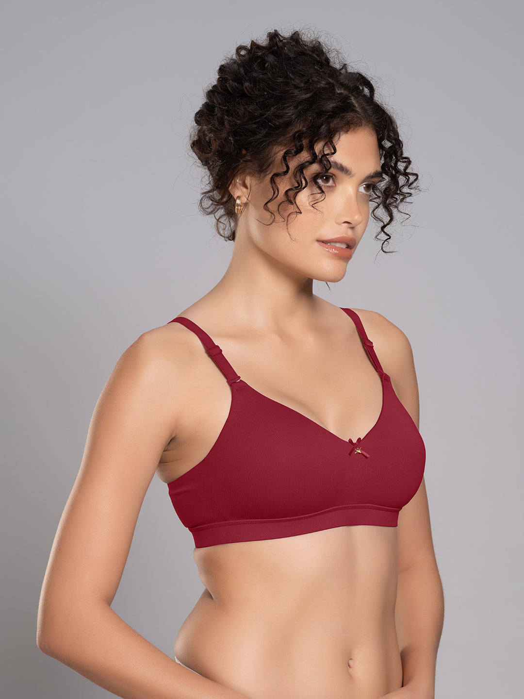 Cotton Padded Full Coverage Bra with Detachable Straps | DB 544