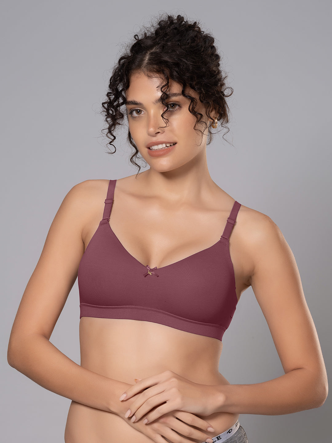 Cotton Padded Full Coverage Bra with Detachable Straps | DB 544