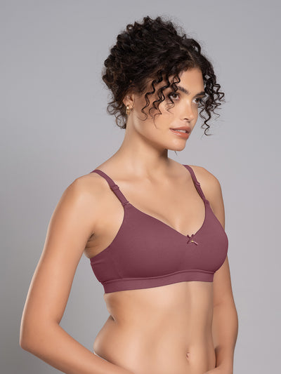 Cotton Padded Full Coverage Bra with Detachable Straps | DB 544