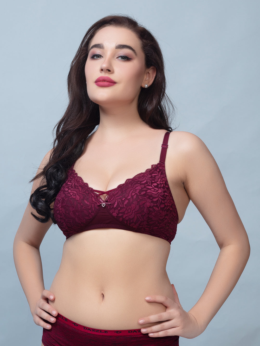 Medium Coverage Padded Nylon Lace Fashion Bra | DB 576