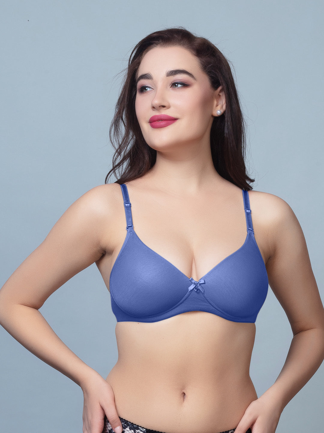 Thick Padded T Shirt Bra with Detachable Straps - DB 512