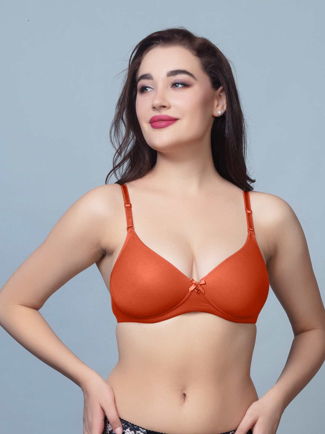 Thick Padded T Shirt Bra with Detachable Straps - DB 512