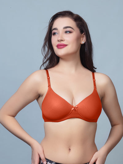 Thick Padded T Shirt Bra with Detachable Straps - DB 512