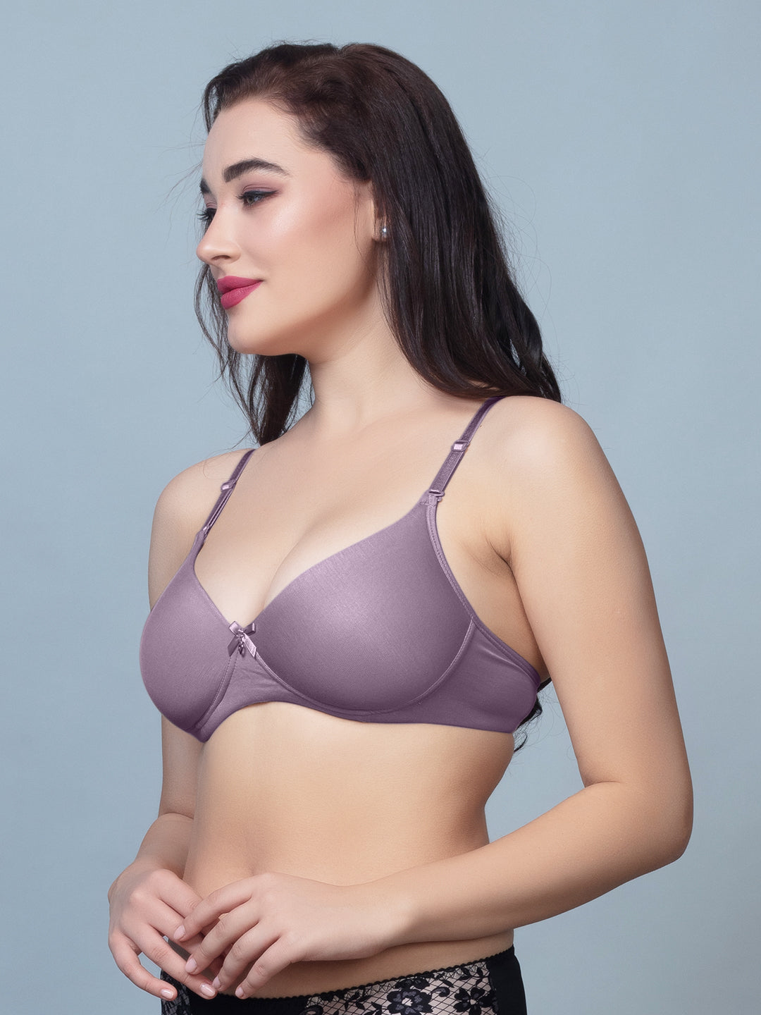 Thick Padded T Shirt Bra with Detachable Straps - DB 512